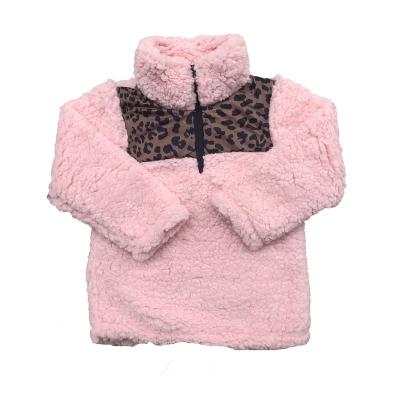 China Winter Breathable Clothing Thickened Cow Tie Dye Cheetah Zipper Coat Sleeve Fleece Sweater To Children Warmly Long for sale