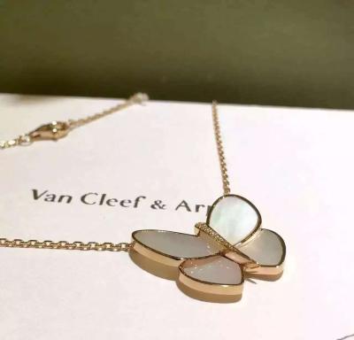 China Wholesale Van Cleef y collar VCARA63400 del oro amarillo de la mariposa Necklace18K de Arpels en venta