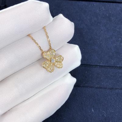 China Fantastic  Van Cleef & Arpels 18k Gold Frivole Pendant Mini Model Vs Natural Diamonds en venta