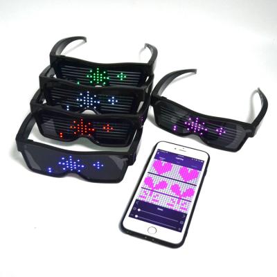 China Festival Decoration Wholesale App Programmable Message LED Glasses for sale