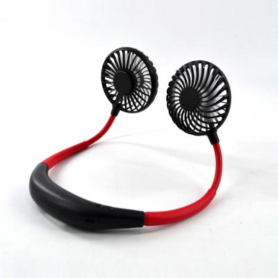 China Car Factory Custom USB Mini Air Cooling Sports Lazy Portable Rechargeable Neck Fan for sale