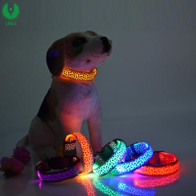 China Safety Viable Night LED Visible Pet Collar For Dog for sale