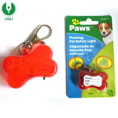 China Sustainable Bone Form Plastic Led Dog Light , Dog Id Name Tags for sale