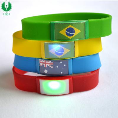 China Wholesale Custom Cheap Led Flashing Silicone Strap Band LLFG13192 for sale