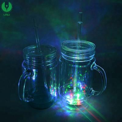 China Party Decoration LED Cups Light Water Reaction Up Bar Use LED Glass Paracrylic Led Flashing Cup for sale