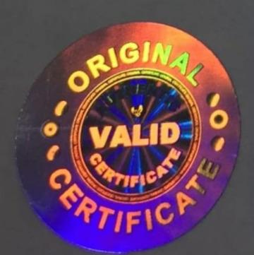 China Anti-counterfeit custom 3D hologram sticker/quality laser label/mikor hologram stickers for sale