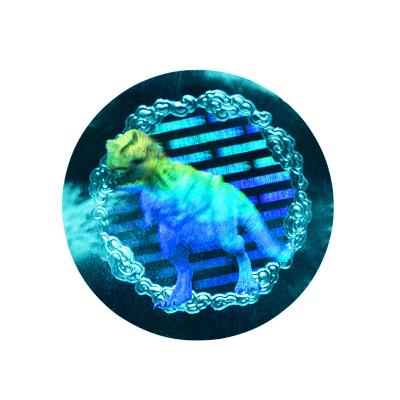 China Rainbow Anti-Counterfeit Animal Holographic Stickers Label With Customizable Holographic Rainbow Effect Master for sale