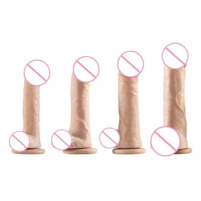 China Big Huge Penis Dildo Sex Toy Shop Hot Luxury Super Realistic Silicone Strap On Real Dick For Women Dildo for sale