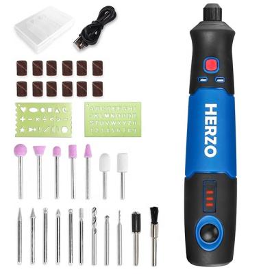 China HERZO Cordless Tool 3.7V USB Li-ion Battery Mini Rotary Tool HMR37M for sale