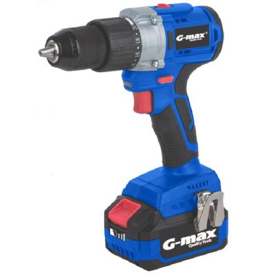 China New Arrival Tools 20V Cordless Brushless Motor G-Max Cordless Drill With LED Light GBP20V for sale