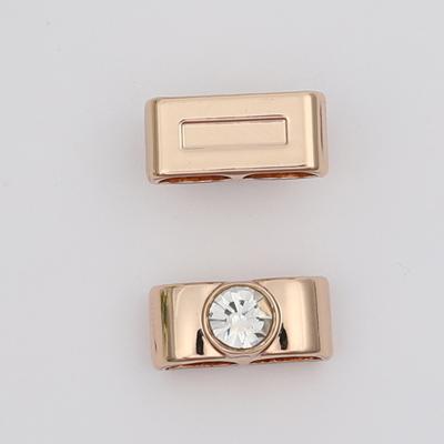 China Durable Jsh 305537 Mini Polished Gold Rectangular Accessories That Can Be Used For Clothes Shoes Hats for sale