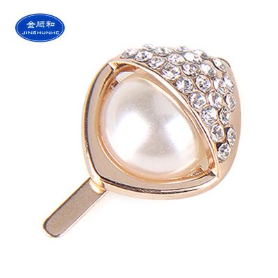 China Crystal Stone Rhinestone Shoe Buckle durable Crystal Rhinestone Shoes Buckle Circle for sale