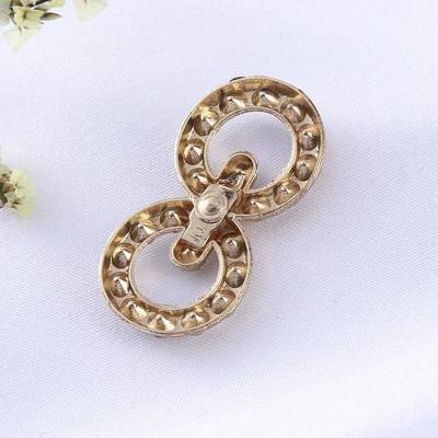 China Nickel Free Handmade Fancy Metal Trim Rhinestone Pearl Shoe Buckle Other Garment Accessories for sale