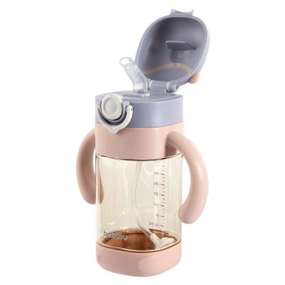 China 2020 BPA Free Baby Cup Children Kids 240m PPSUl Feeding Drinking Water Straw Handle Bottle Sippy Training Cup for sale