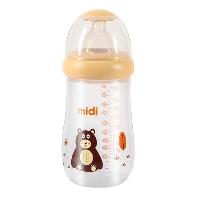 China Hot Selling Baby Bottle BPA Free Silicone Innovative PVC Free Baby Bottle PP Milk Wide Neck Baby Feeding Bottle for sale