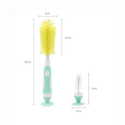 China Wholesale Nice New Design Silicone Bottle Cup Nipple Brush With Suction for sale