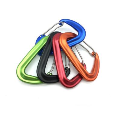 China Aluminum alloy carabiner clip/aluminum alloy mini carabiner/7075 carabiner aluminum swivel 12kn for sale