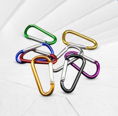 China Aluminum alloy d shaped aluminum carabiner /aluminum carabiner/black aluminum carabiner keychain for sale