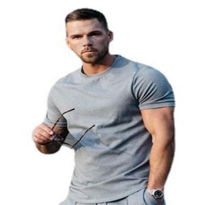 China Latest Design Cotton Gray Short Sleeve Tshirt And QUICK DRY Jogger Set Mens Two Piece Set Casual Streetwear Mens Solid Color Mens Shirts for sale