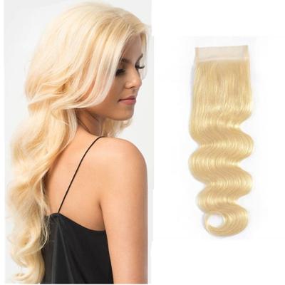 China Natural Hairline 13*4 Blonde Lace Front Human Hair Wig Straight Closure 4*4 Body Wave 10inch 12inch 14inch 16inch 18inch 20inch for sale