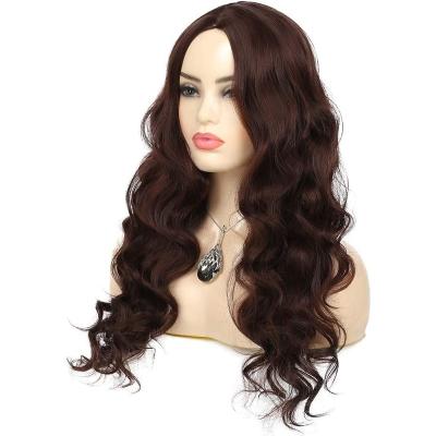 China Real Natural Long Hair Wig Hairline Brown Curly Hair Wavy 13*4 Hair With 150% Density From 10inch To 30inch for sale