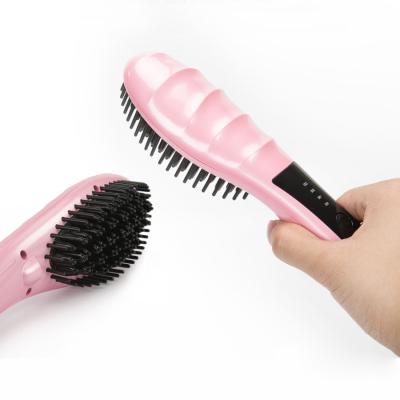 China Professional Temp Control Hair Brush Straightener Electric Heating Comb Personal Care And Beauty Styling Appliances Products With Negative Ions for sale