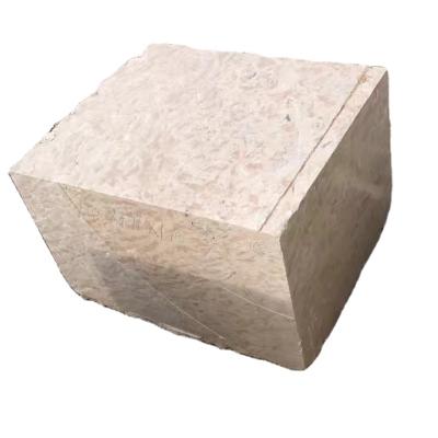 China 60 Years Mining Right Natural Raw Raw Popular Beige Marble Block Gold Modern In Stock for sale