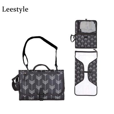 China Portable Baby Changing Station Baby Diaper Changing Mat Portable Changing Station Diaper Pad with Shoulder Strap Perfect for On-The-Go Lots of Storage Moms and Easy to Carry for sale