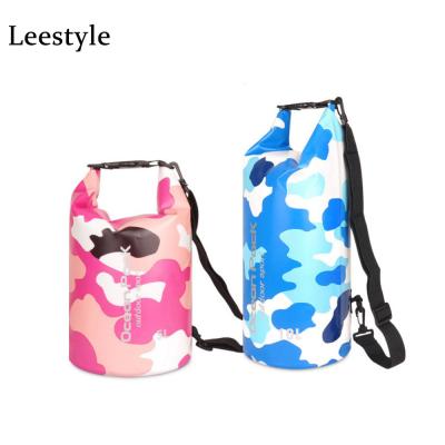 China 500D PVC Cylinder Desk Bag Dry Bag For Waterproof Camouflage Climbing Rise Dry Gear Bags Man 2L/5L/15L/20L/ PVC Cylinder Desk Bag Dry Bag 30L 500D mode track for climbing hike for sale