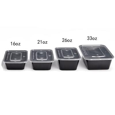 China Freshness Preservation Plastic Microwable Disposable Square Food Meal Prep Containers for sale