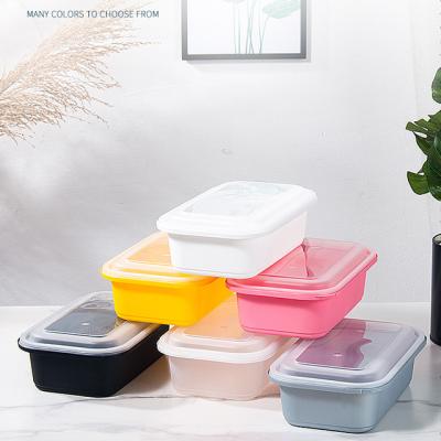 China Freshness Preservation Food Storage BPA Free Plastic Surplus Containers With Lids Bento Box For Kids Lunch for sale