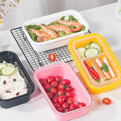 China Portable Adjustable Plastic Box Microwave Freshness Storage School Kids Kids Bento Safe Food Containers for sale