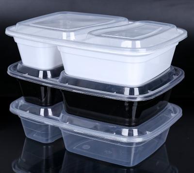 China 2 Compartment Disposable Microwave Food Container Disposable Manufacturing Plastic Bowl for sale