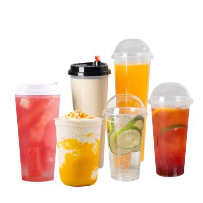 China Wholesale Gift Clear 32 Ounce Drink Bucket Cups Plastic Fruit Wholesale Disposable Container Pails With Lid for sale