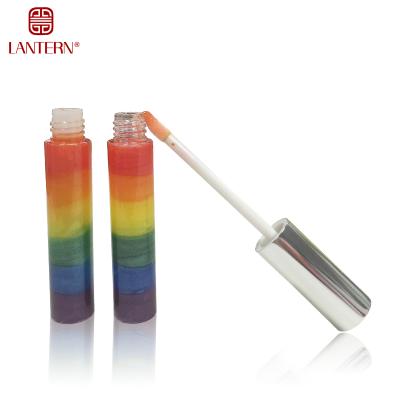 China Lips Wholesale Moisturizing Multi Colors Lip Gloss Rainbow Flavor Glitter Lip Gloss for sale