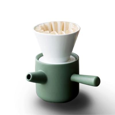 China New Arrival Modern Hand Drip Set Ceramic Hand To Make Pour Over Coffee Makers Coffee Drip Pot Coffee Dripper For Sale for sale