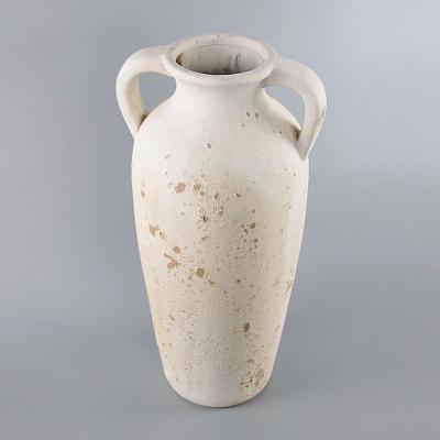 China Ceramic Hand Painted Style Retro Stoneware Antique Decorative Vase for sale