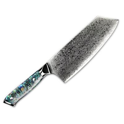 China Viable Japanese Kitchen Knives 67 Layers Damascus Steel VG 10 Sharp 7 Inch Cleaver Knives Crap Knives for sale