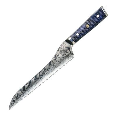 China 8 Inch Viable Japanese Damascus Kitchen Steel Bread Knife for sale