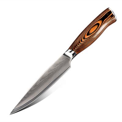 China FBA Sustainable Shipping Handmade Kitchen Knife Paring Knife Damascus Steel Knife for sale