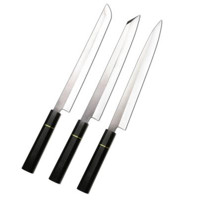 China 2021 Viable High Carbon Steel 9CR14MOV Kitchen Knife Set 3 Pcs Kitchen Knives With Black Ebony Handle for sale