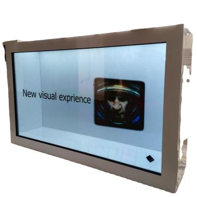 China Indoor Hot Sale 32 Inch High Resolution And High Brightness 1920x1080 FHD Transparent LCD Display Screen Showcase For Luxury Store for sale