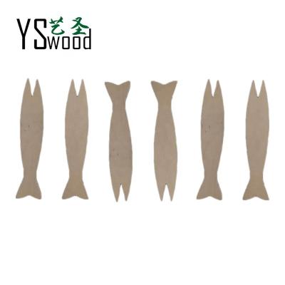 China Disposable Eco Friendly Biodegradable 95 mm Disposable Wooden mini Fruit Fork Wooden fish fork with logo hot-sale for sale