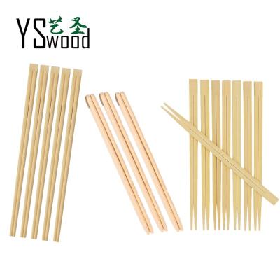 China Disposable Eco Friendly Biodegradable Disposable Bamboo Chopsticks Twins Tensoge Round Individual Wrapped for sale