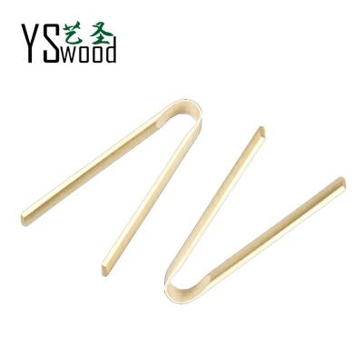 China Eco Friendly Biodegradable Bamboo Food Clips Yellow and Green bamboo clips with laser logo for sale