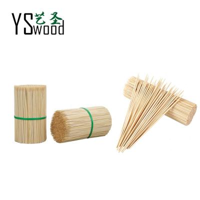 China Heat Resistance Barbecue Tool Bamboo Skewers Sharp Top  Disposable BBQ Skewers for sale