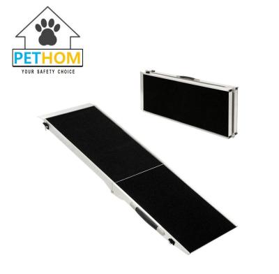 Κίνα 4'ft Aluminium Pet Ramp Cats Dogs Bifold Stairs Ladder Travel Portable 135kg Aluminum ZX122B προς πώληση