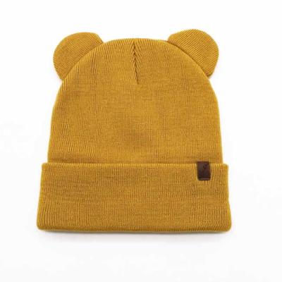 China COMMON Cat Ears Hats Warm Wool Cable Knit Beanie Winter for Women Girls in Autumn Winter for sale