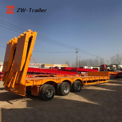 China Low price excavator transport 3axles 4 axles gooseneck lowbed truck trailer low semi trailer for sale for sale