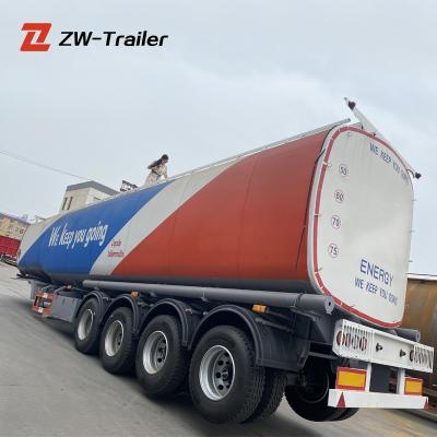 China Custom Truck Trailer Carbon Steel Oil Tank 45000 50000 Liter Tri Axle Gasoline Fuel Tanker Semi Trailer Delivery for sale